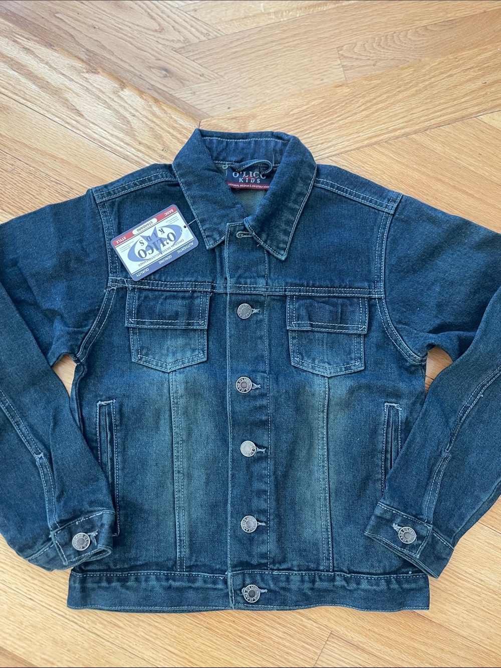Dark Blue Denim Jacket - Classic Button-Up
